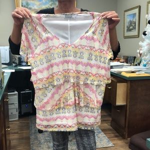 Tiered Ruffle front top